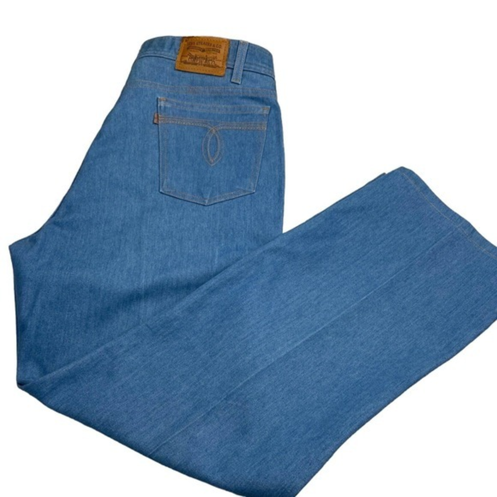 Levis Vintage Brushed Denim Blue Jeans Vintage EUC 40x32 Zip‎ Fly Flat Front